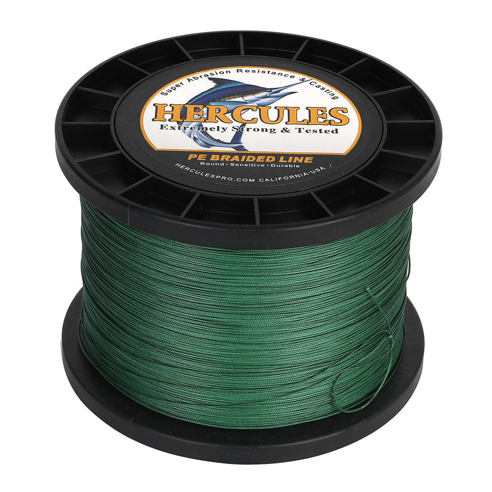 HERCULES Green 12 Strands 10lb-420lb PE Braided Fishing Line 100M-2000M HERCULES
