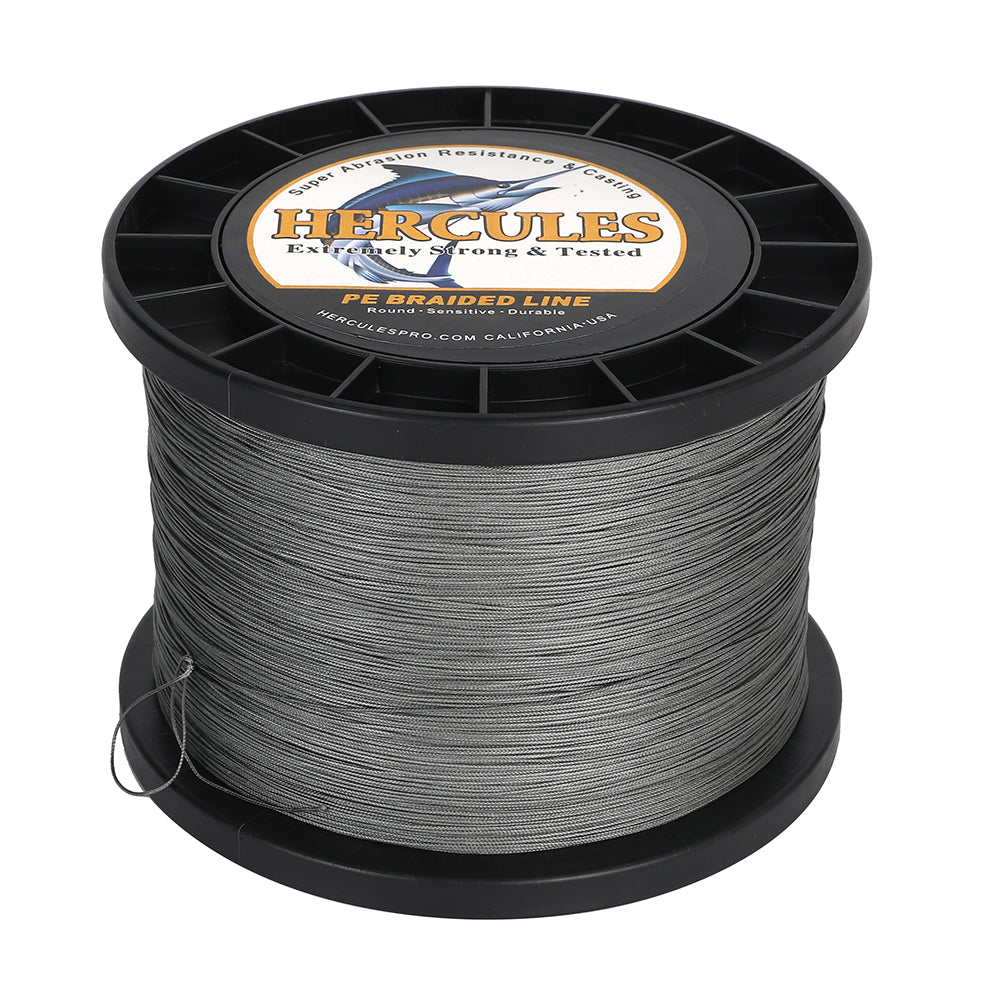 HERCULES Grey 12 Strands 10lb-420lb PE Braided Fishing Line 100M-2000M HERCULES