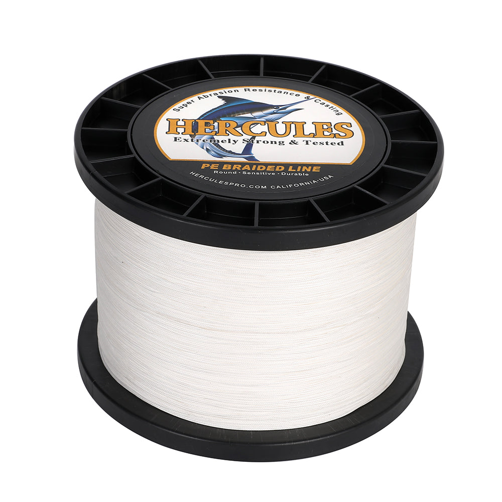HERCULES White 12 Strands 10lb-420lb PE Braided Fishing Line 100M-2000M HERCULES