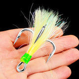 Treble Fishing Hooks with Flash Sharp Hook Barbs HERCULES Fishing Tackle