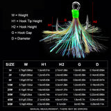 Treble Fishing Hooks with Flash Sharp Hook Barbs HERCULES Fishing Tackle