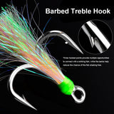 Treble Fishing Hooks with Flash Sharp Hook Barbs HERCULES Fishing Tackle