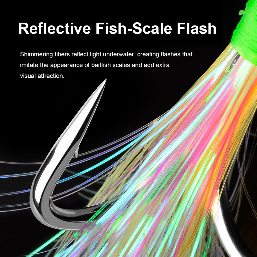 Treble Fishing Hooks with Flash Sharp Hook Barbs HERCULES Fishing Tackle