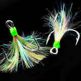 Treble Fishing Hooks with Flash Sharp Hook Barbs HERCULES Fishing Tackle