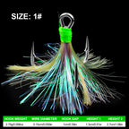 Treble Fishing Hooks with Flash Sharp Hook Barbs HERCULES Fishing Tackle