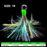 Treble Fishing Hooks with Flash Sharp Hook Barbs HERCULES Fishing Tackle