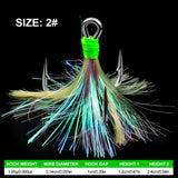 Treble Fishing Hooks with Flash Sharp Hook Barbs HERCULES Fishing Tackle