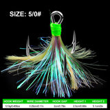 Treble Fishing Hooks with Flash Sharp Hook Barbs HERCULES Fishing Tackle