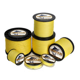 HERCULES 100M-2000M Yellow 6lb-100lb PE Braided Fishing Line 4 Strands HERCULES