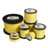HERCULES 100M-2000M Yellow 10lb-300lb PE Braided Fishing Line 8 Strands HERCULES