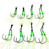 Saltwater Assist Hooks with Fish Skin & Flash Tinsel Twin Rig HERCULES