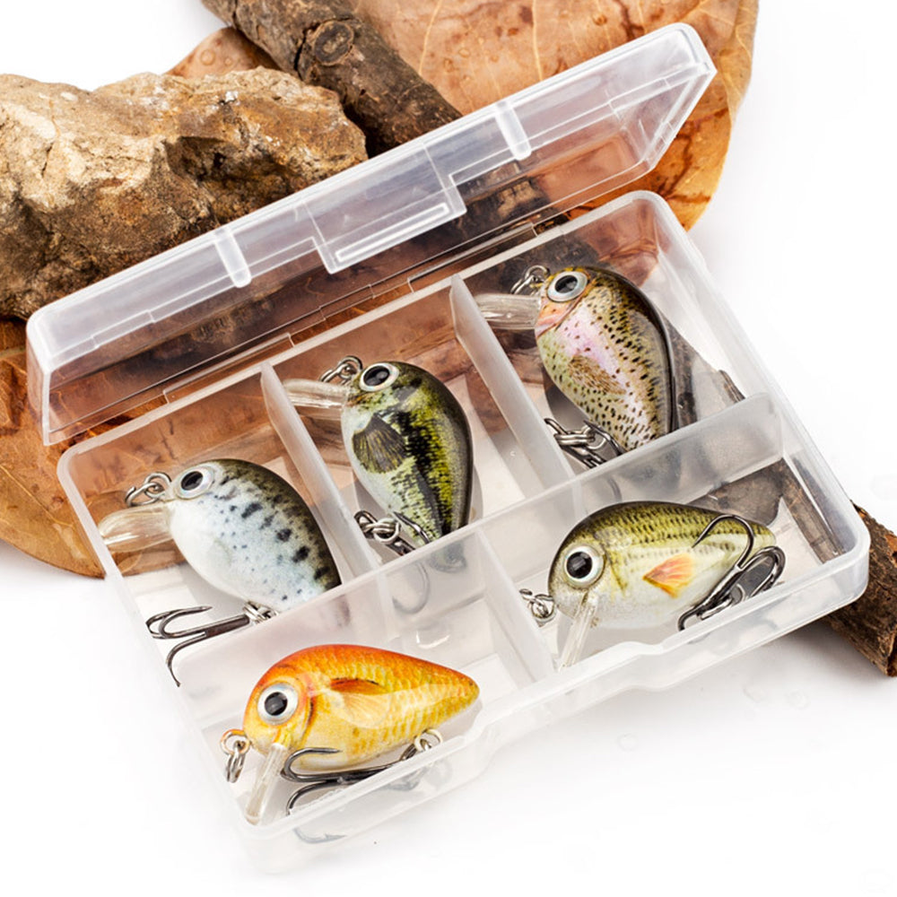 HERCULES Micro Crankbaits Cute Fishing Lures Set Hard Bait Box of