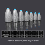 Bullet Shape Plastic-Insert Fishing Sinkers Lure Weights – 7 Options from 3.5g to 30g HERCULES
