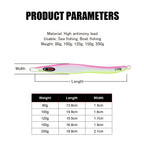 HERCULES Metal Lure Bait Fluorescent Lure S-shaped Slim Lure Pack of 5 HERCULES