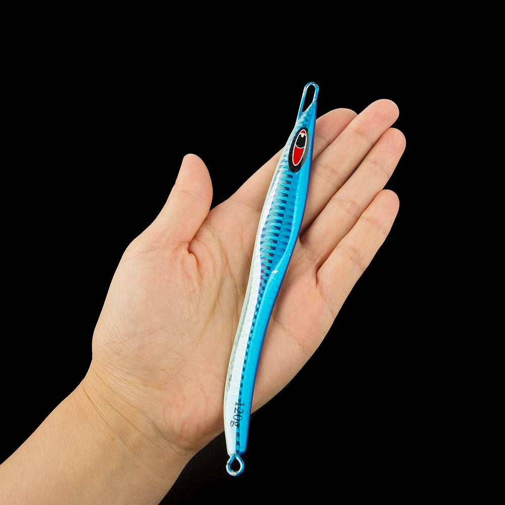 HERCULES Metal Lure Bait Fluorescent Lure S-shaped Slim Lure Pack of 5 HERCULES