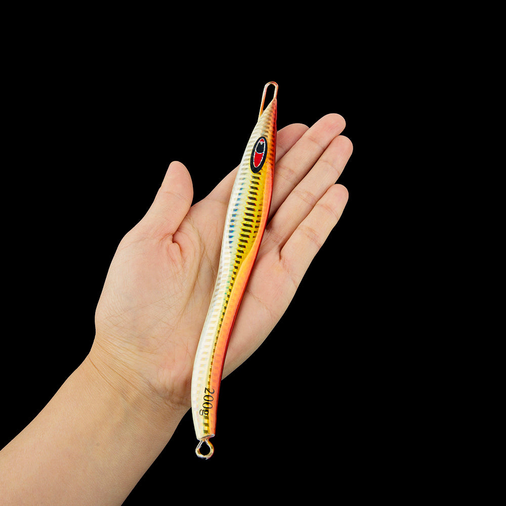HERCULES Metal Lure Bait Fluorescent Lure S-shaped Slim Lure Pack of 5 HERCULES