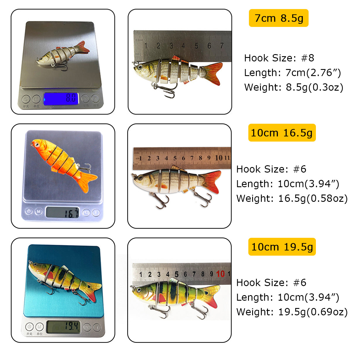 HERCULES Multi Jointed Swimbaits Sinking Lures HERCULES