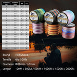 100M 109Yds Aqua Camo 6lb-100lb HERCULES PE Braid Fishing Line 4 Strands HERCULES