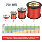 HERCULES 100M-2000M Red 6lb-100lb PE Braided Fishing Line 4 Strands HERCULES