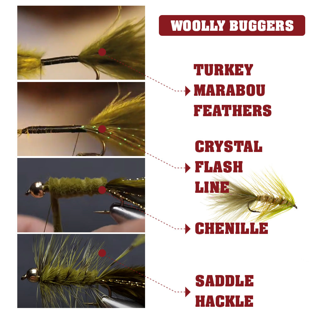 Fly Tying Material Set Feather and Dubbing Starter Kit HERCULES