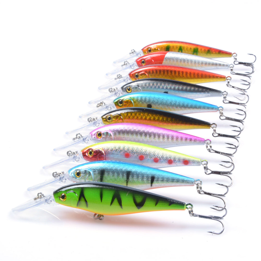 TOOKO 3.9 Inch Crank Fishing Lures Hard Bait with Treble Hook, Bass  Trolling Artificial for Fishing