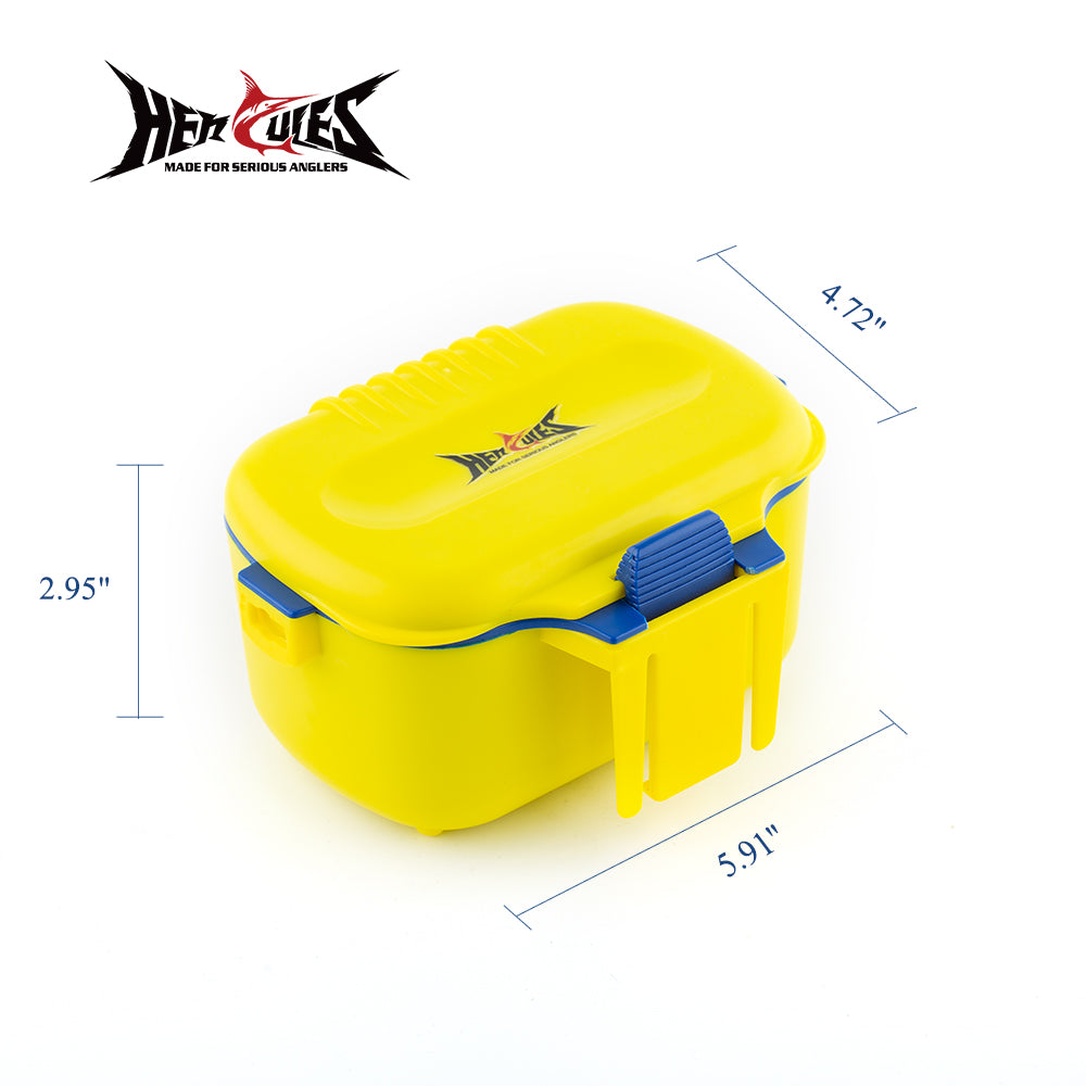 Frabill Aerated Fishing Tackle Boxes & Bait Storage, White/Yellow