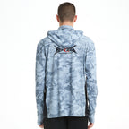 HERCULES with Neck Gaiter Men's Fishing Hoodie Sun Protection Long Sleeve Fishing Shirt Upf 50+ HERCULES