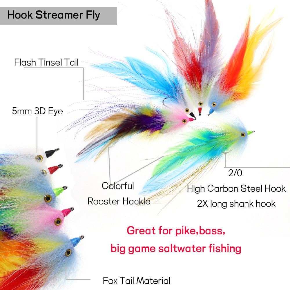 HERCULES Multicolor Fly Fishing Flies Streamer Flies, Fly Fishing Lures HERCULES