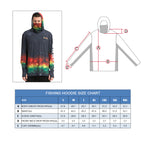 HERCULES with Neck Gaiter Men's Fishing Hoodie Sun Protection Long Sleeve Fishing Shirt Upf 50+ HERCULES