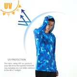 HERCULES Men's Gaiter Fishing Hoodie Sun Protection Long Sleeve Fishing Shirt Upf 50+ HERCULES