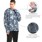 HERCULES Men's Gaiter Fishing Hoodie Sun Protection Long Sleeve Fishing Shirt Upf 50+ HERCULES