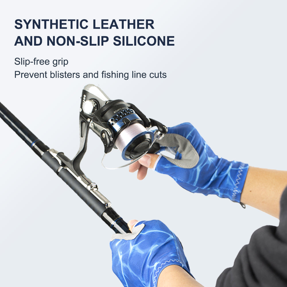 HERCULES Fishing Gloves with Carabiner UPF 50+ Sun Protection Gloves HERCULES SALE