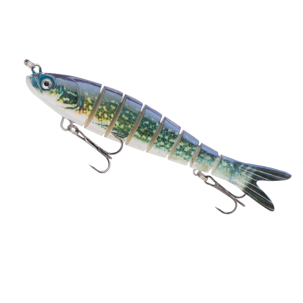 Multi-Jointed Swimbait Crank Bait - Slow Sinking Bionic Artificial Bait for  Freshwater and Saltwater Trout and Bass Fishing - 10g/13.5cm - Includes Fi