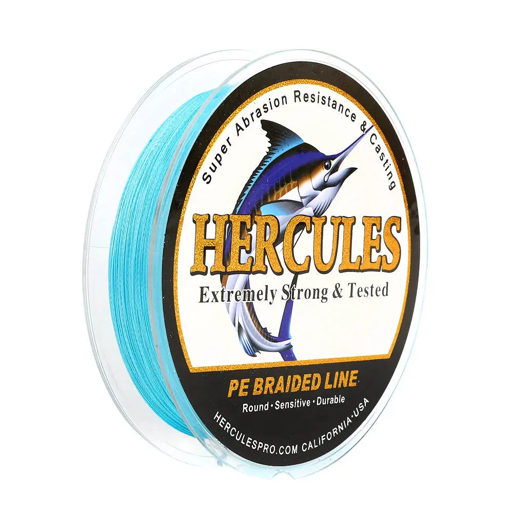 100M 109Yds Blue 6lb-100lb Hercules PE Braid Fishing Line 4 Strands HERCULES