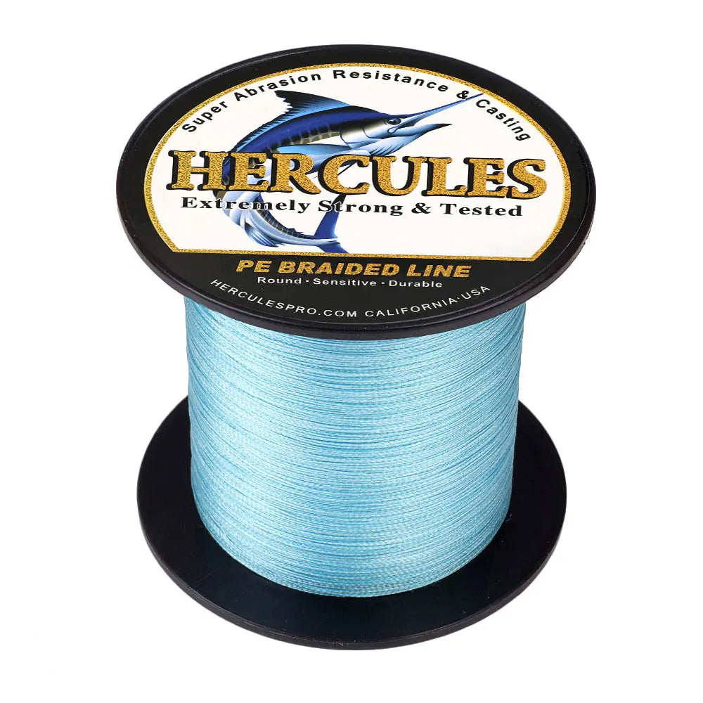 100M 109Yds Blue 6lb-100lb Hercules PE Braid Fishing Line 4 Strands HERCULES