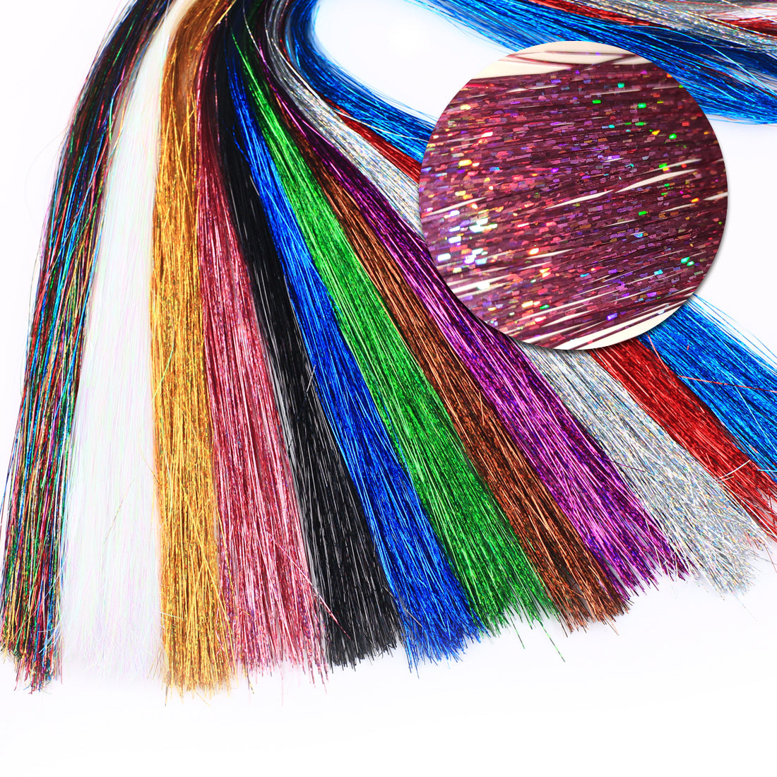Colorful Crystal Flash Fly Fishing Line 12 Packs Fly Tying