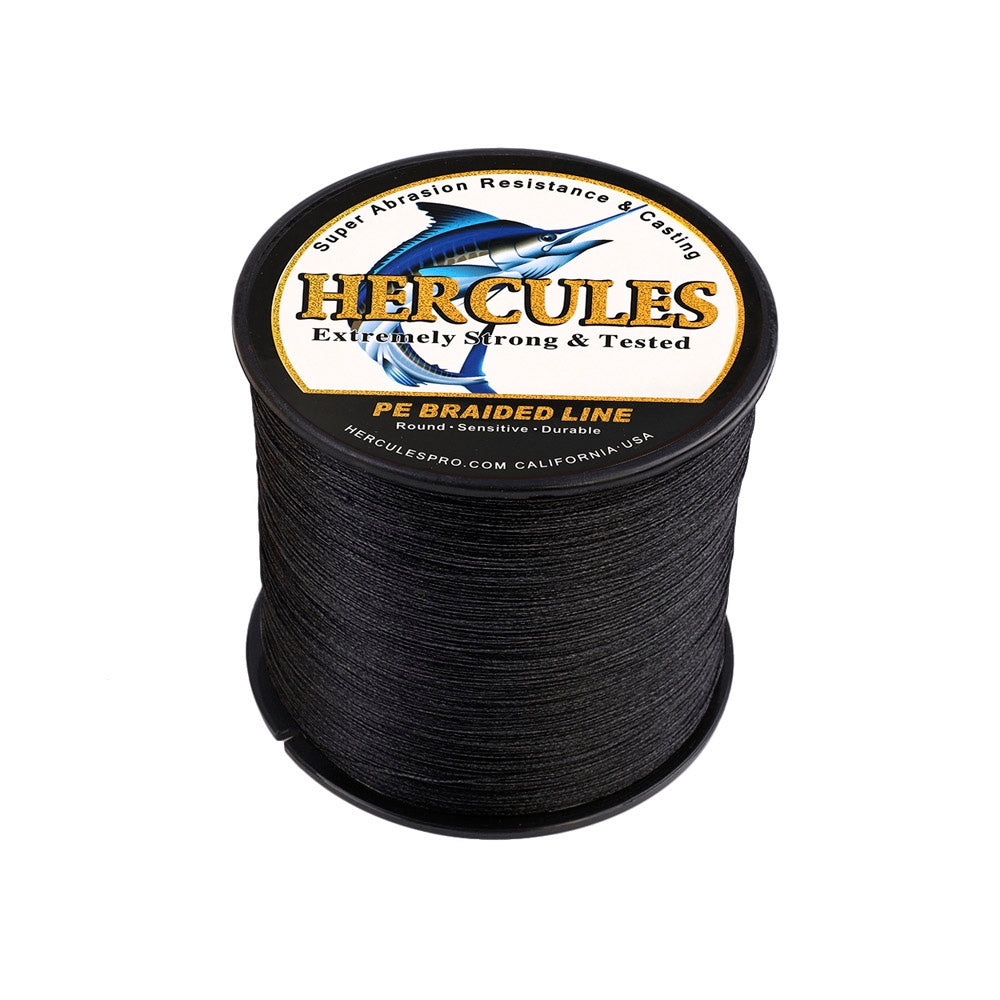 2000M 2187Yds Black 10lb-200lb HERCULES PE Braided Fishing Line 8 Strands HERCULES
