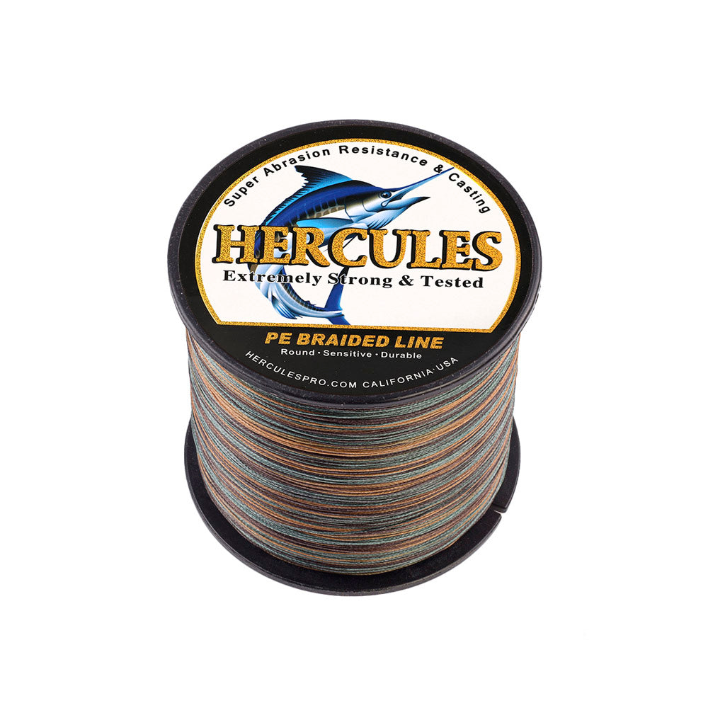 1500M 1640Yds Camouflage 10lb-200lb HERCULES PE Braided Fishing Line 8 Strands HERCULES
