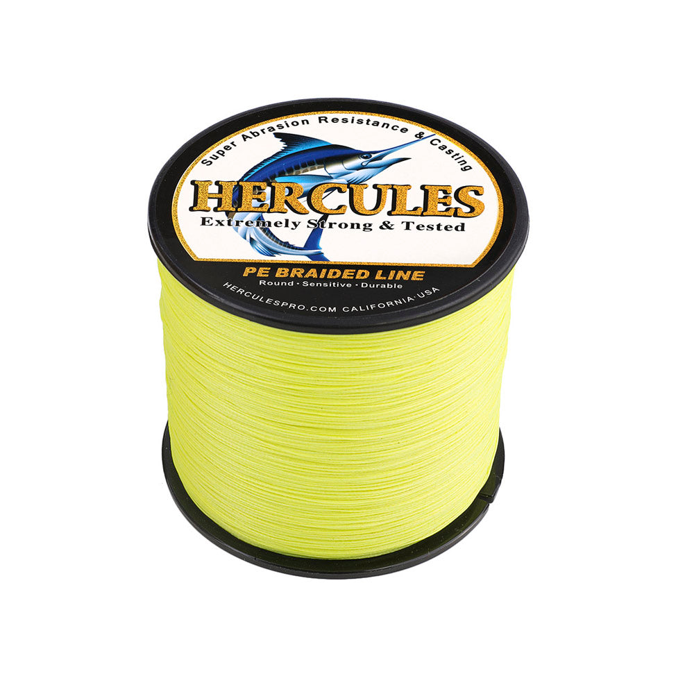 1000M 1094Yds Fluorescent Yellow 10lb-300lb 8 Strands HERCULES PE Dyna –  Hercules Fishing Tackle