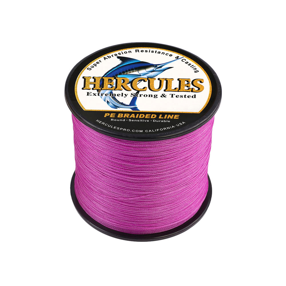 1000M 1094Yds Pink 10lb-300lb HERCULES PE braid Fishing Line 8 Strands HERCULES
