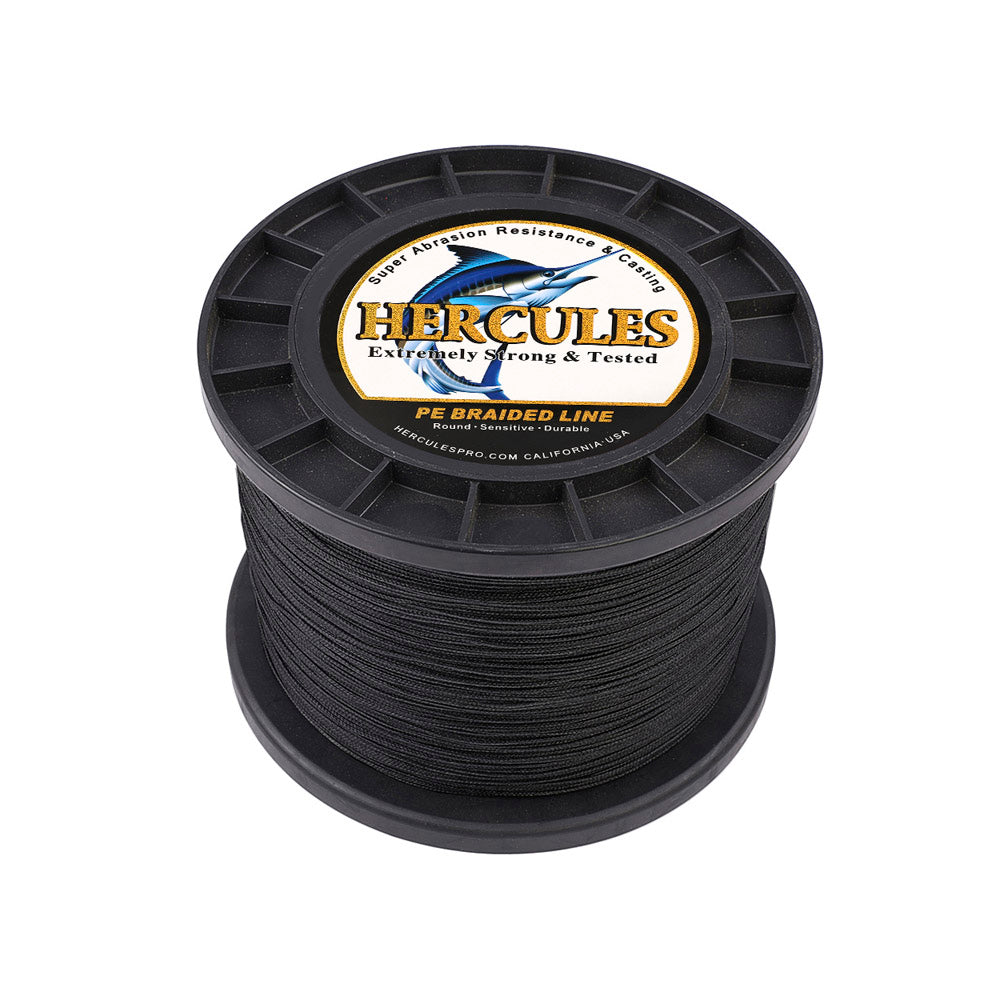 2000M 2187Yds Black 10lb-200lb HERCULES PE Braided Fishing Line 8 Strands HERCULES