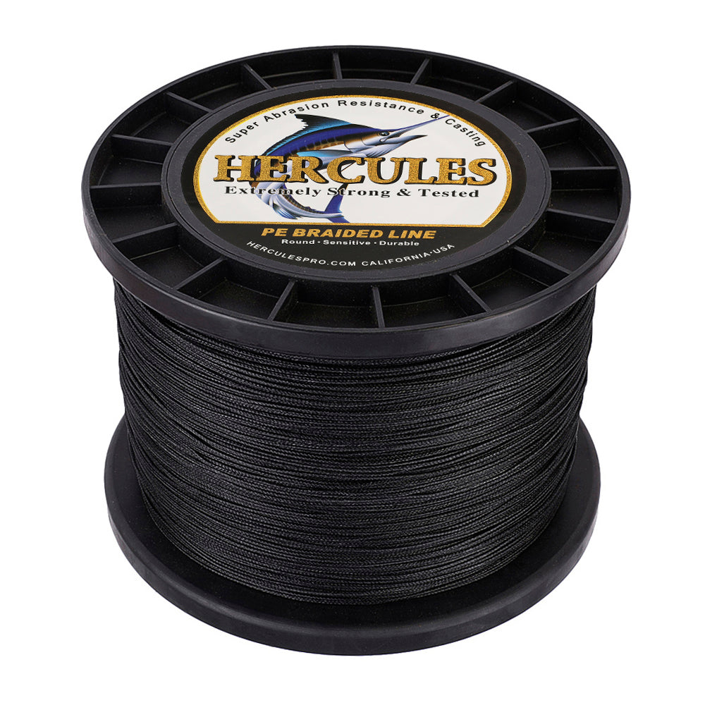 500M 547Yds Black 10lb-300lb HERCULES PE braid Fishing Line 8 Strands ...