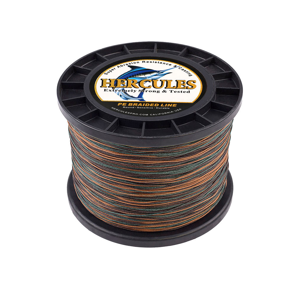 1500M 1640Yds Camouflage 10lb-200lb HERCULES PE Braided Fishing Line 8 Strands HERCULES