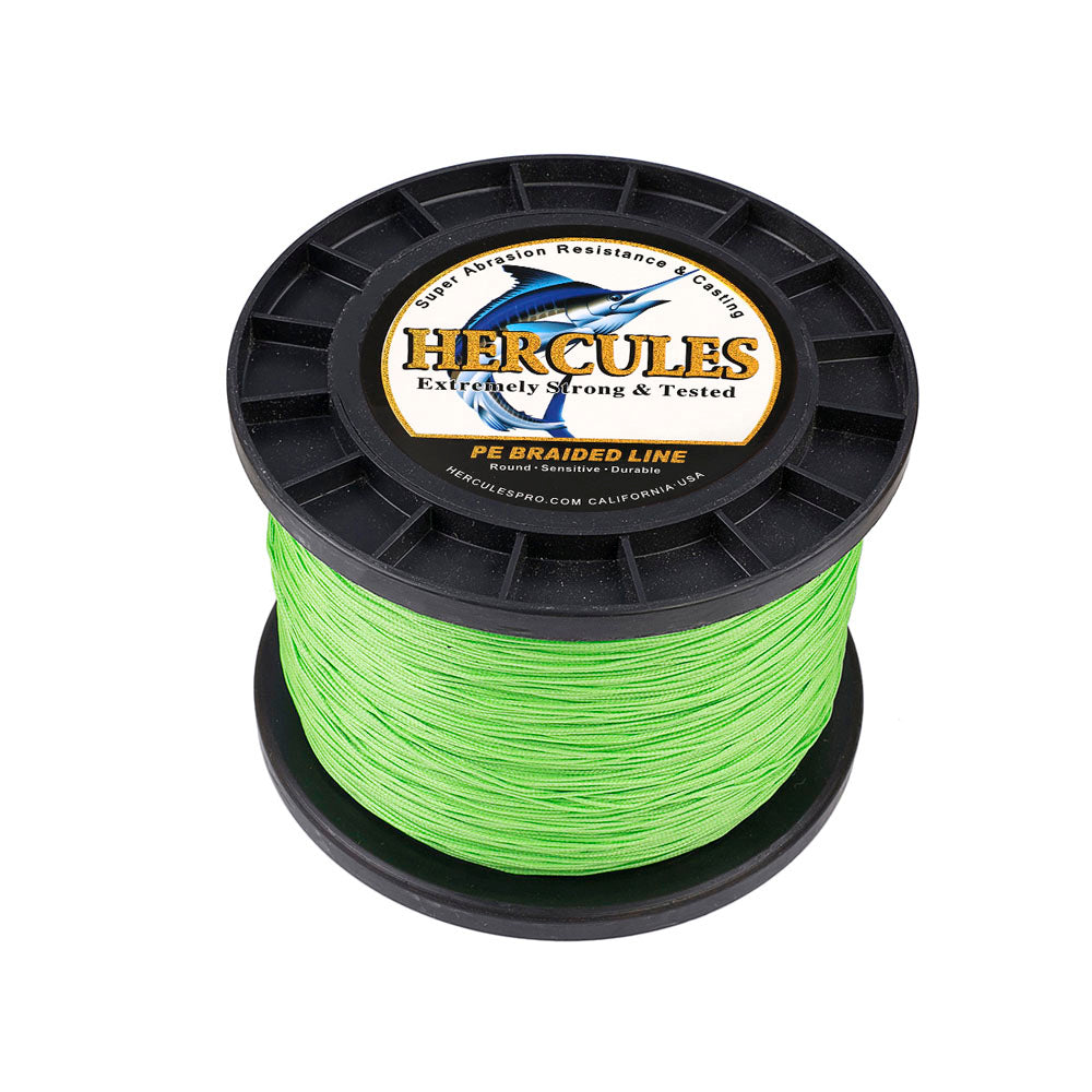 1000M 1094Yds Fluorescent Green 10lb-300lb HERCULES PE braid Fishing L –  Hercules Fishing Tackle
