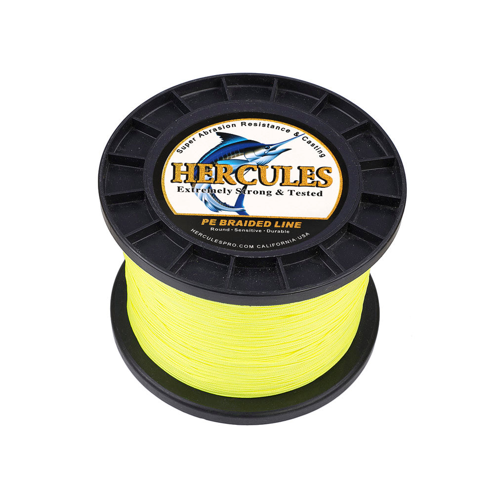 1000M 1094Yds Fluorescent Yellow 10lb-300lb 8 Strands HERCULES PE Dyna –  Hercules Fishing Tackle