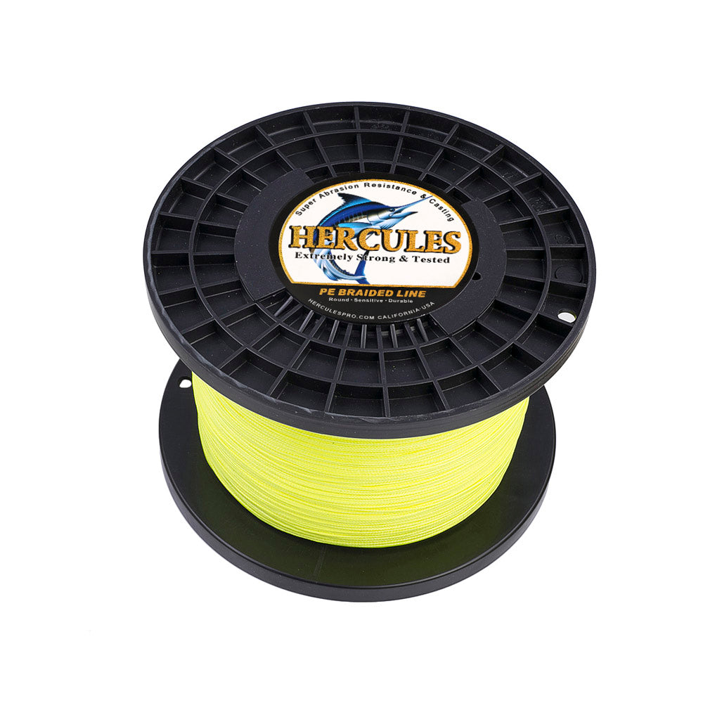 1000M 1094Yds Fluorescent Yellow 10lb-300lb 8 Strands HERCULES PE Dynamee Braided Fishing Line HERCULES