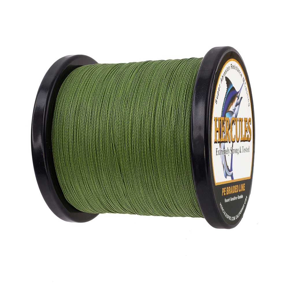 2000M 2187Yds Army Green 6lb-100lb HERCULES PE Braid Fishing Line 4 Strands HERCULES