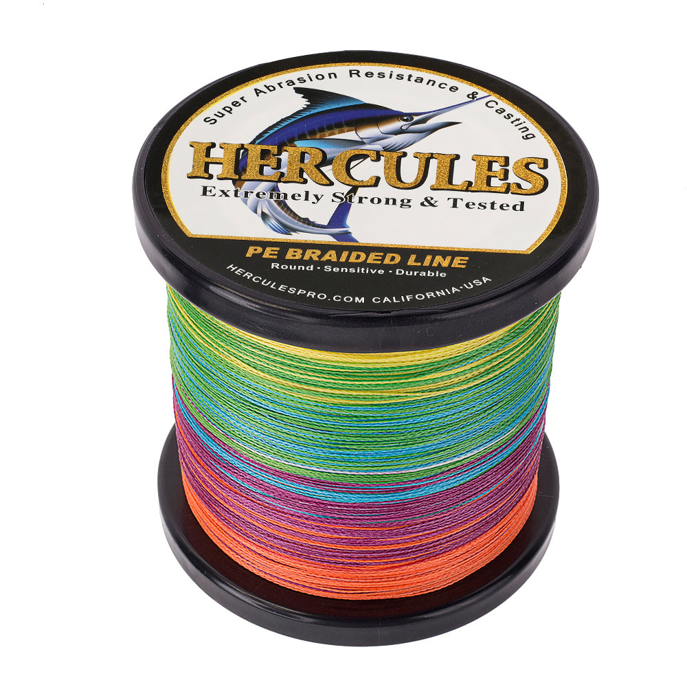 Set of two PE Braided fishing lines, total 600m/656yds, Green, 4 Strands  Weaves, For Lure, Fly, Casting, Bait FIshing, Size 8.0 (40.2kg/88.62lbs)