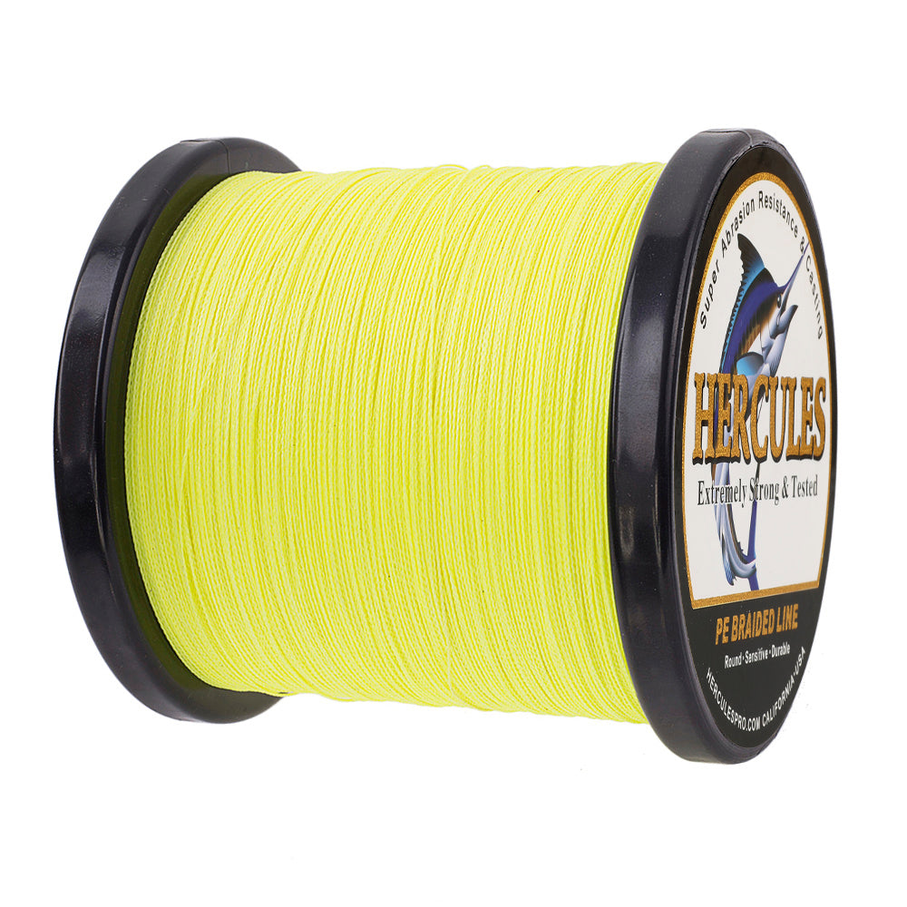 2000M 2187Yds Fluorescent Yellow 6lb-100lb HERCULES PE Braid Fishing Line 4 Strands HERCULES
