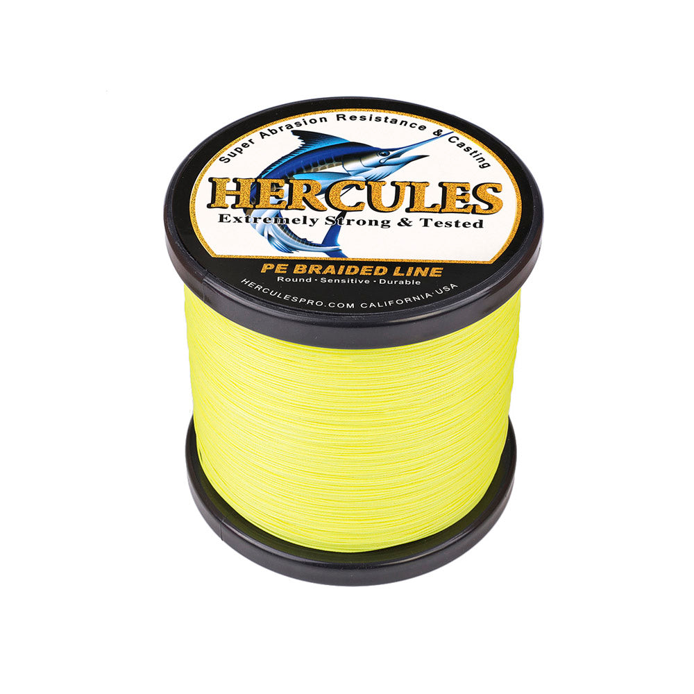 Hercules Braided Fishing Line 8 Strands Fluorescent Yellow 100M 300M 5 –  Bargain Bait Box